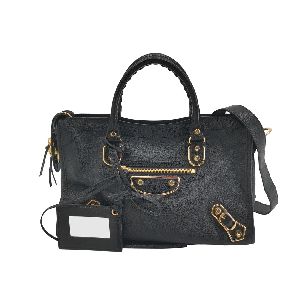 Balenciaga City Metallic Edge Small Black