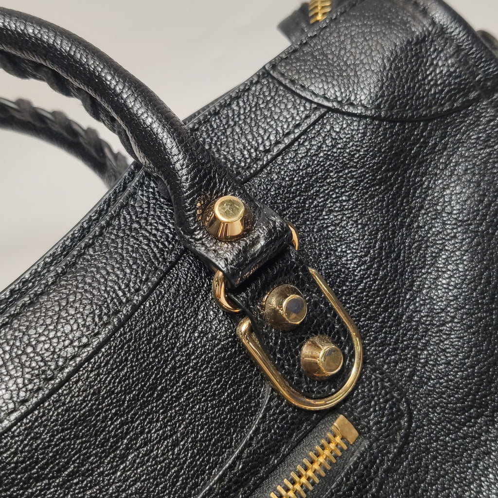 Balenciaga City Metallic Edge Small Black