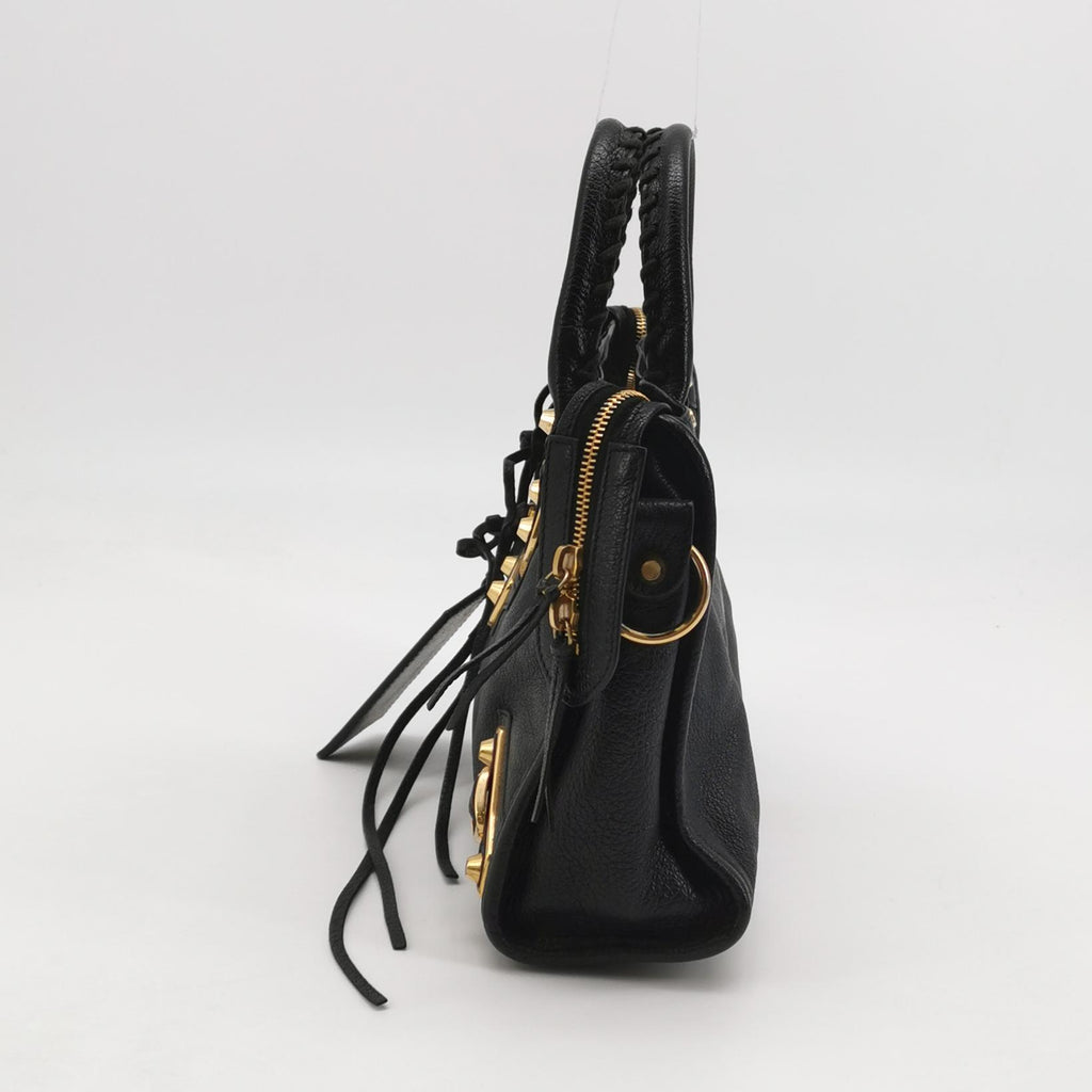 Balenciaga City Small Metallic Edge Black
