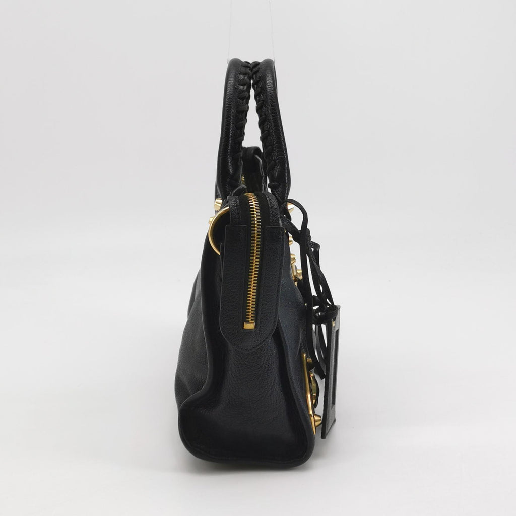 Balenciaga City Small Metallic Edge Black