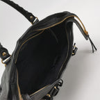 Balenciaga City Small Metallic Edge Black
