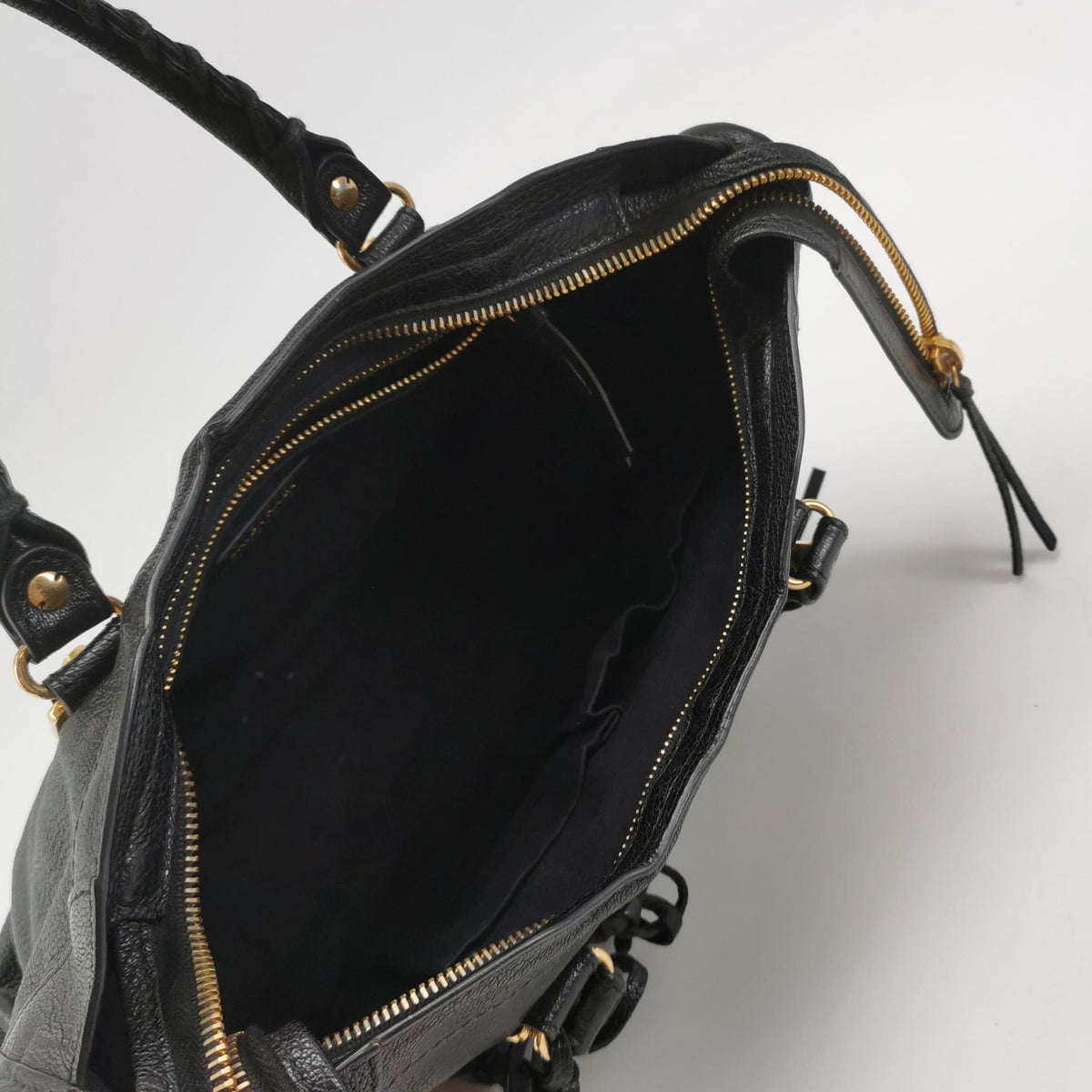 Balenciaga City Small Metallic Edge Black