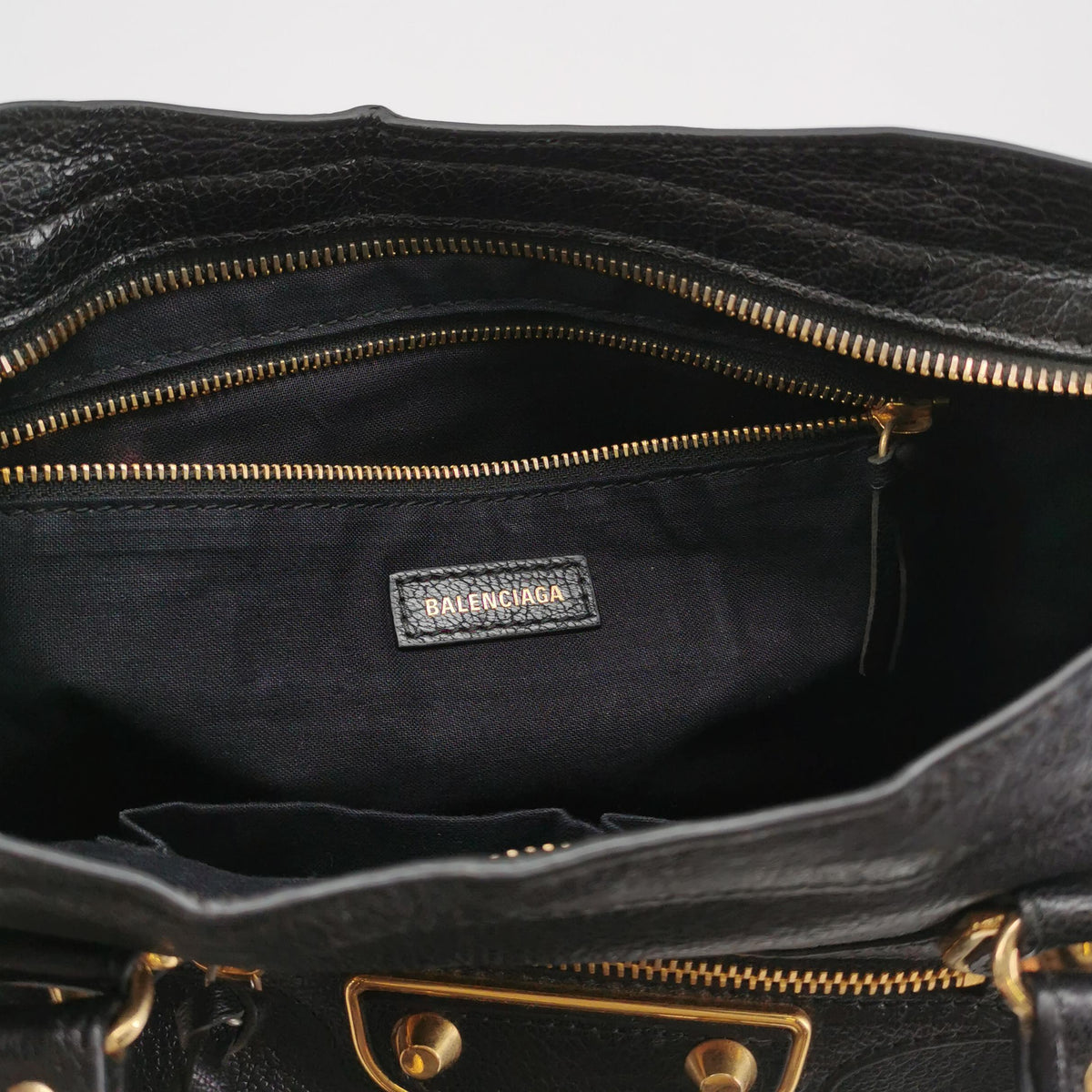 Balenciaga City Small Metallic Edge Black
