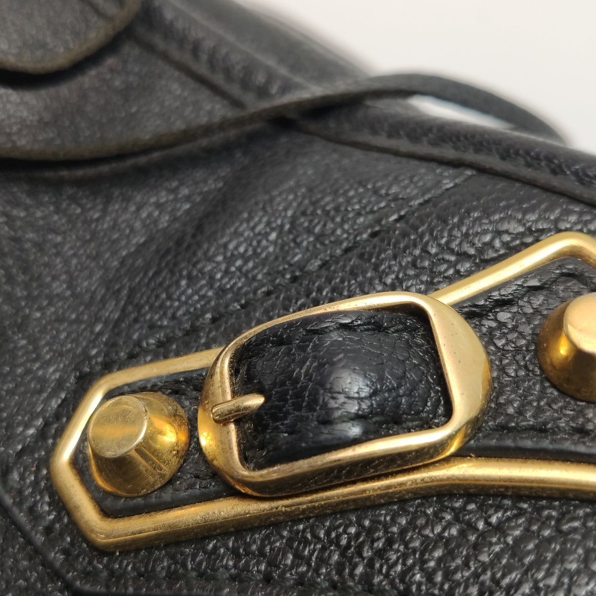 Balenciaga City Small Metallic Edge Black