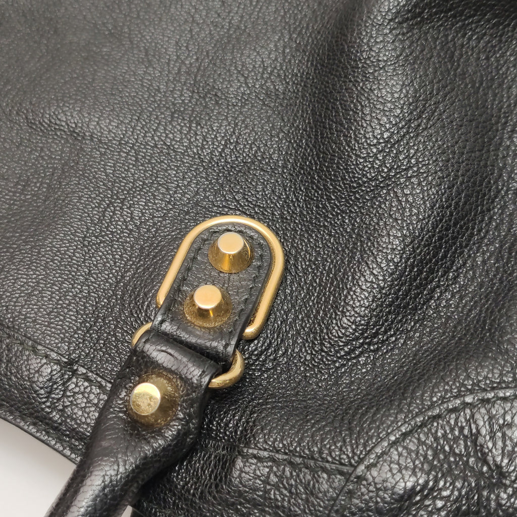 Balenciaga City Small Metallic Edge Black