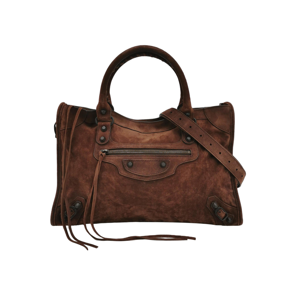 Balenciaga Le City Medium Suede