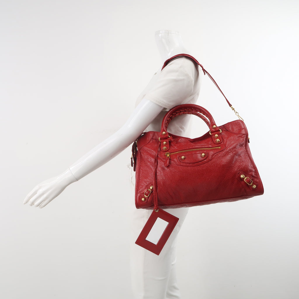 Balenciaga Classic City Medium Red