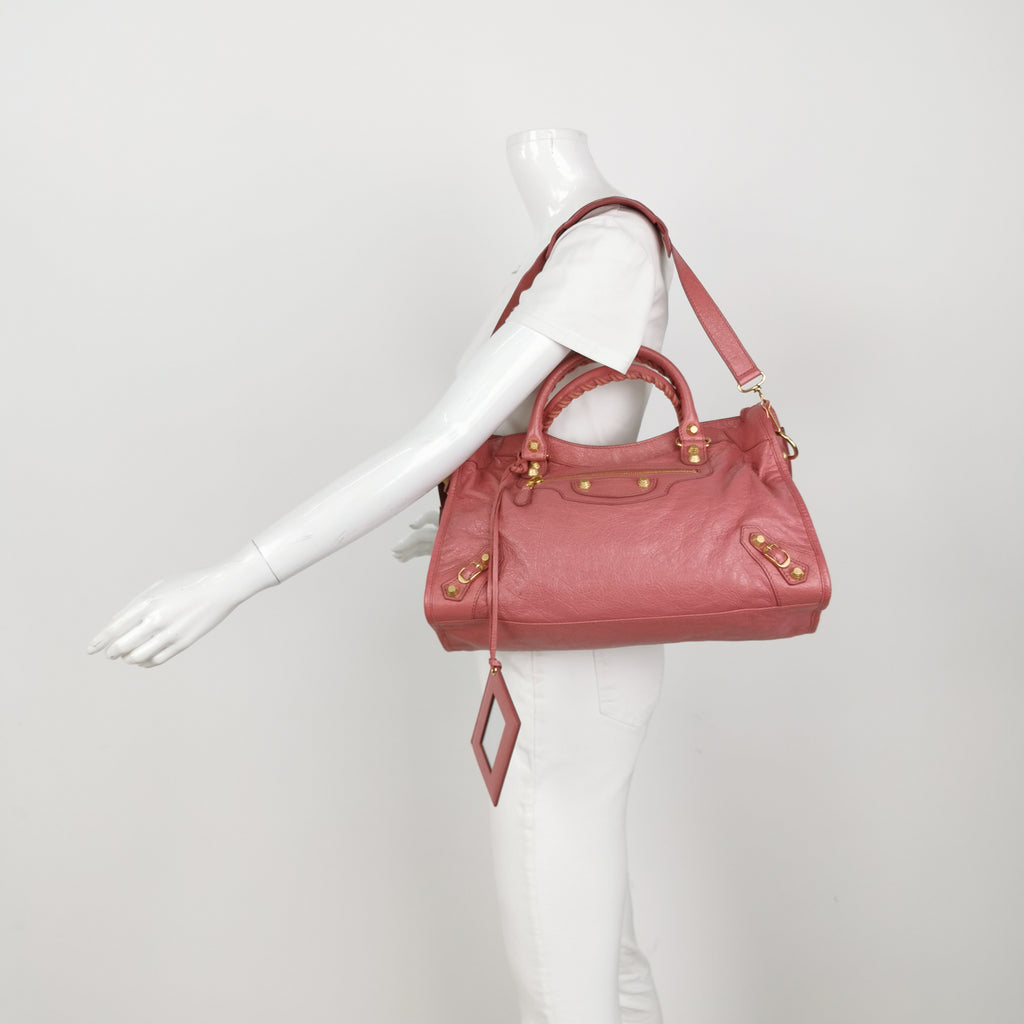 Balenciaga Classic Giant City Medium Rose Bruyere