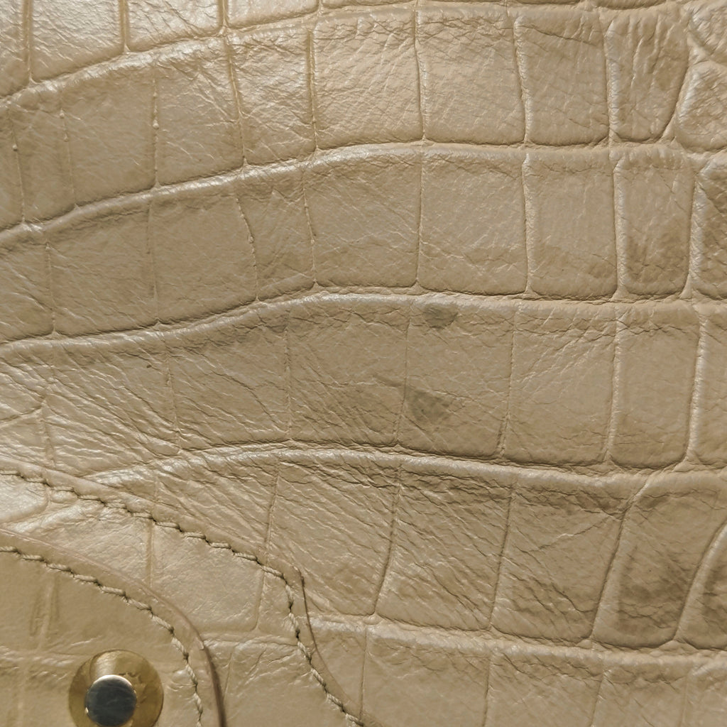 Balenciaga City Medium Metallic Edge Croc