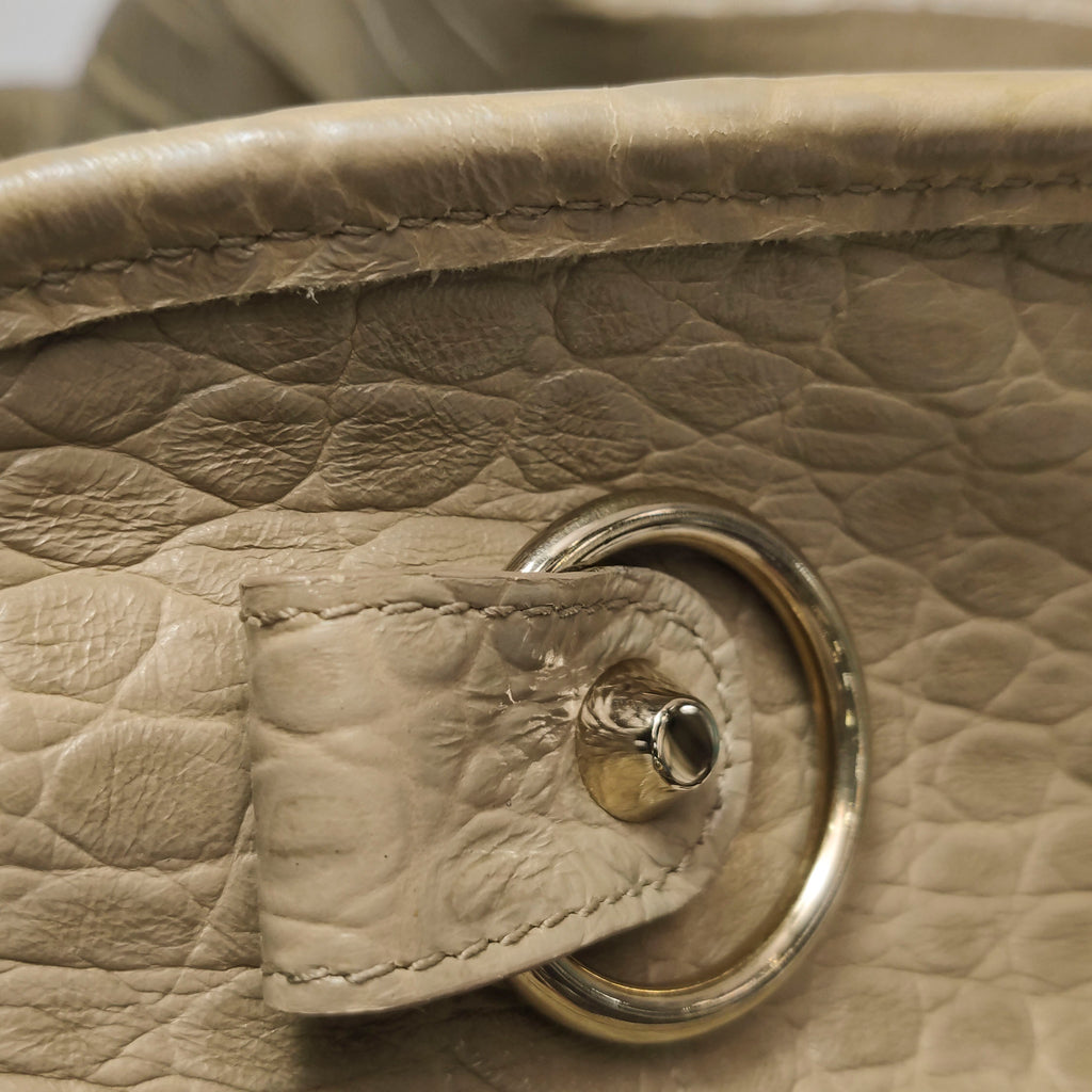 Balenciaga City Medium Metallic Edge Croc