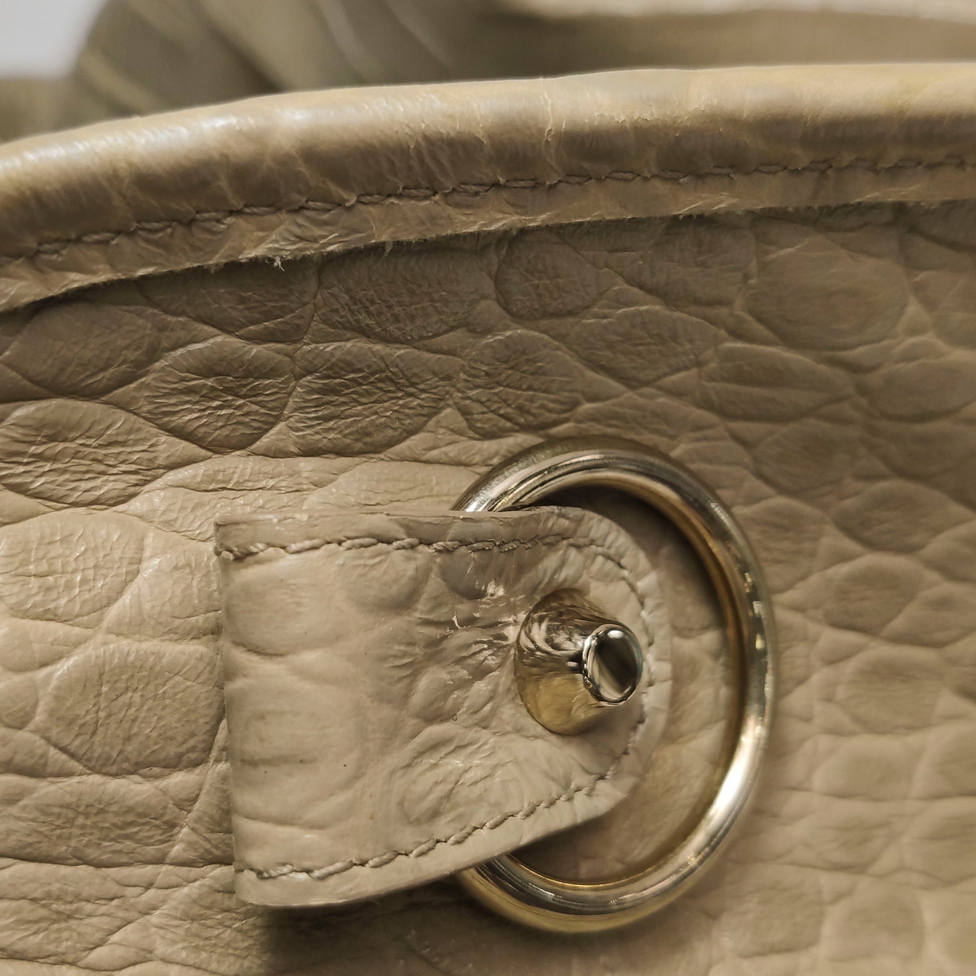 Balenciaga City Medium Metallic Edge Croc