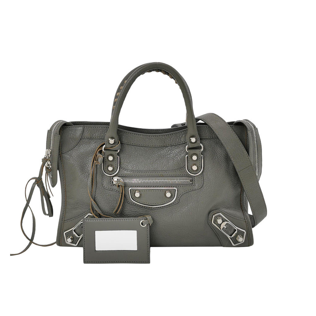 Balenciaga City Metallic Edge Small Gray SHW