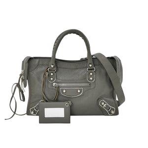 Balenciaga City Metallic Edge Small Gray SHW