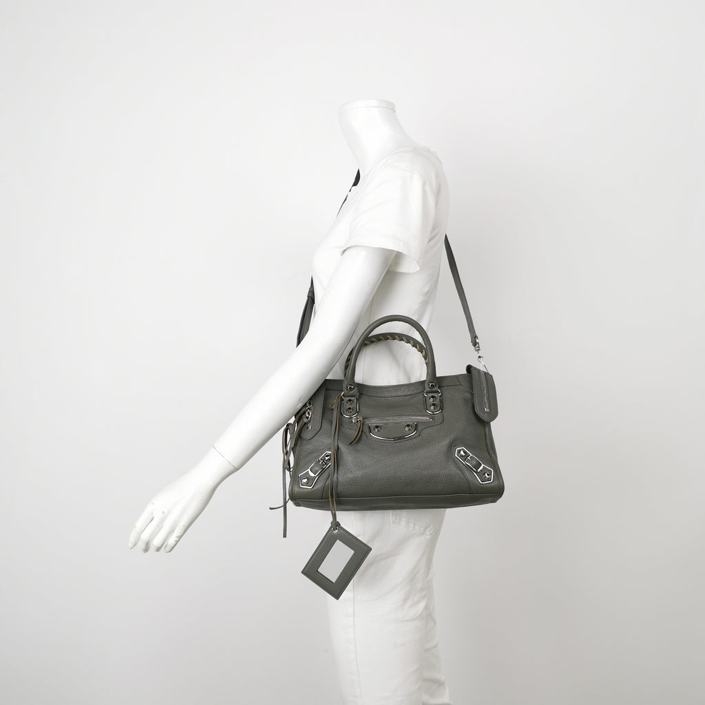 Balenciaga City Metallic Edge Small Gray SHW