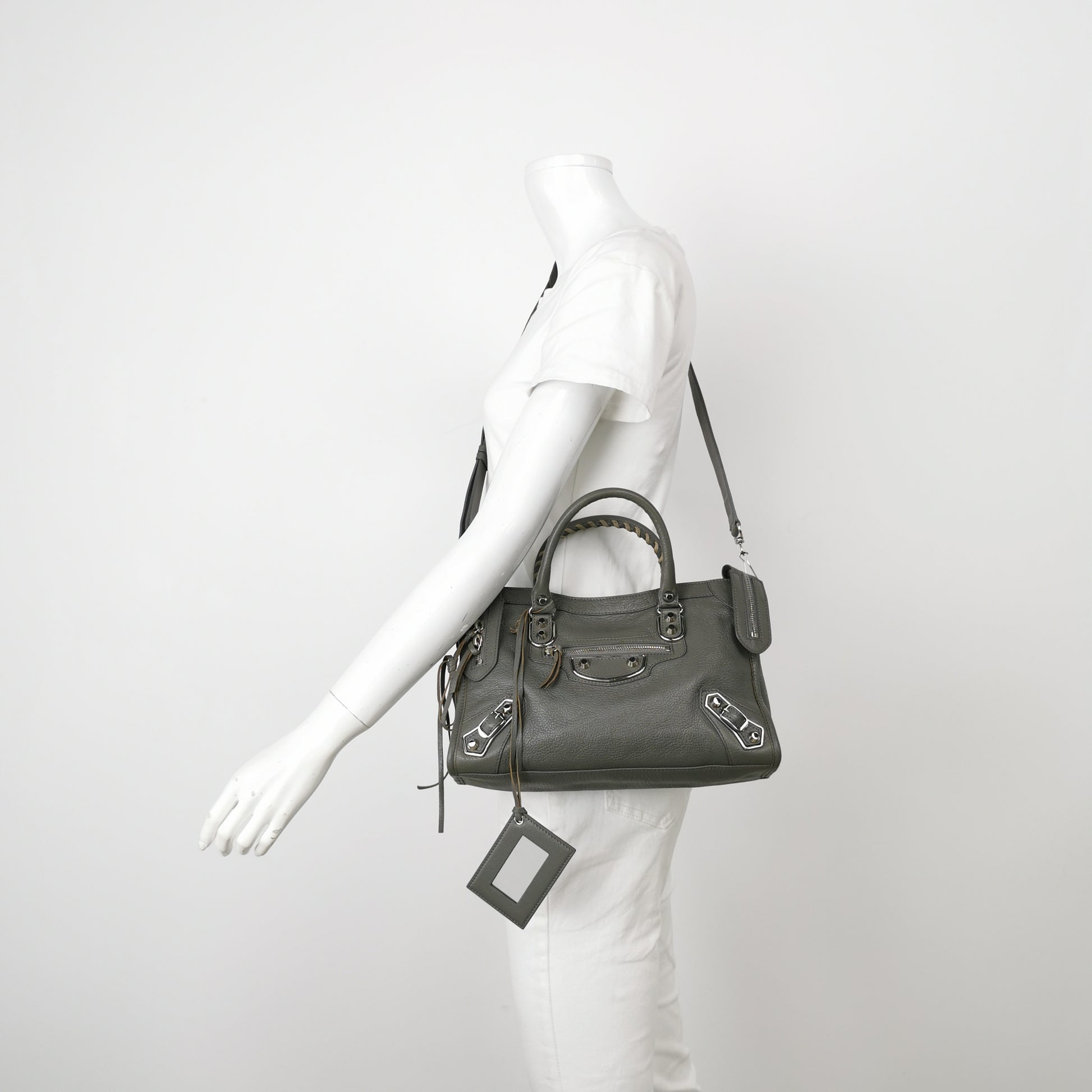 Balenciaga City Metallic Edge Small Gray SHW