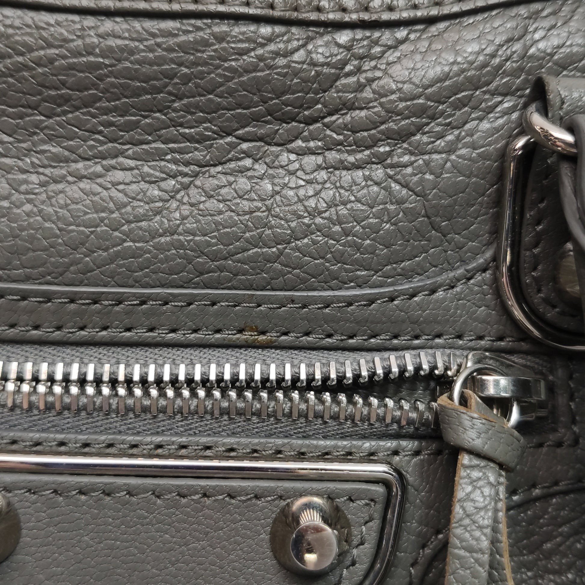 Balenciaga City Metallic Edge Small Gray SHW