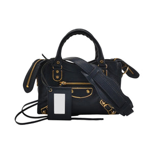 Balenciaga Mini City Metallic Edge Navy Blue