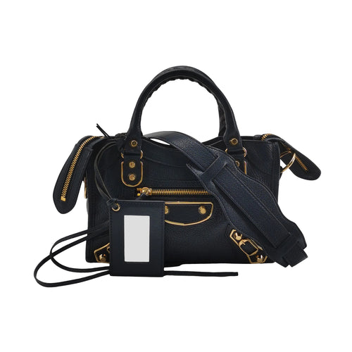 Balenciaga Mini City Metallic Edge Navy Blue
