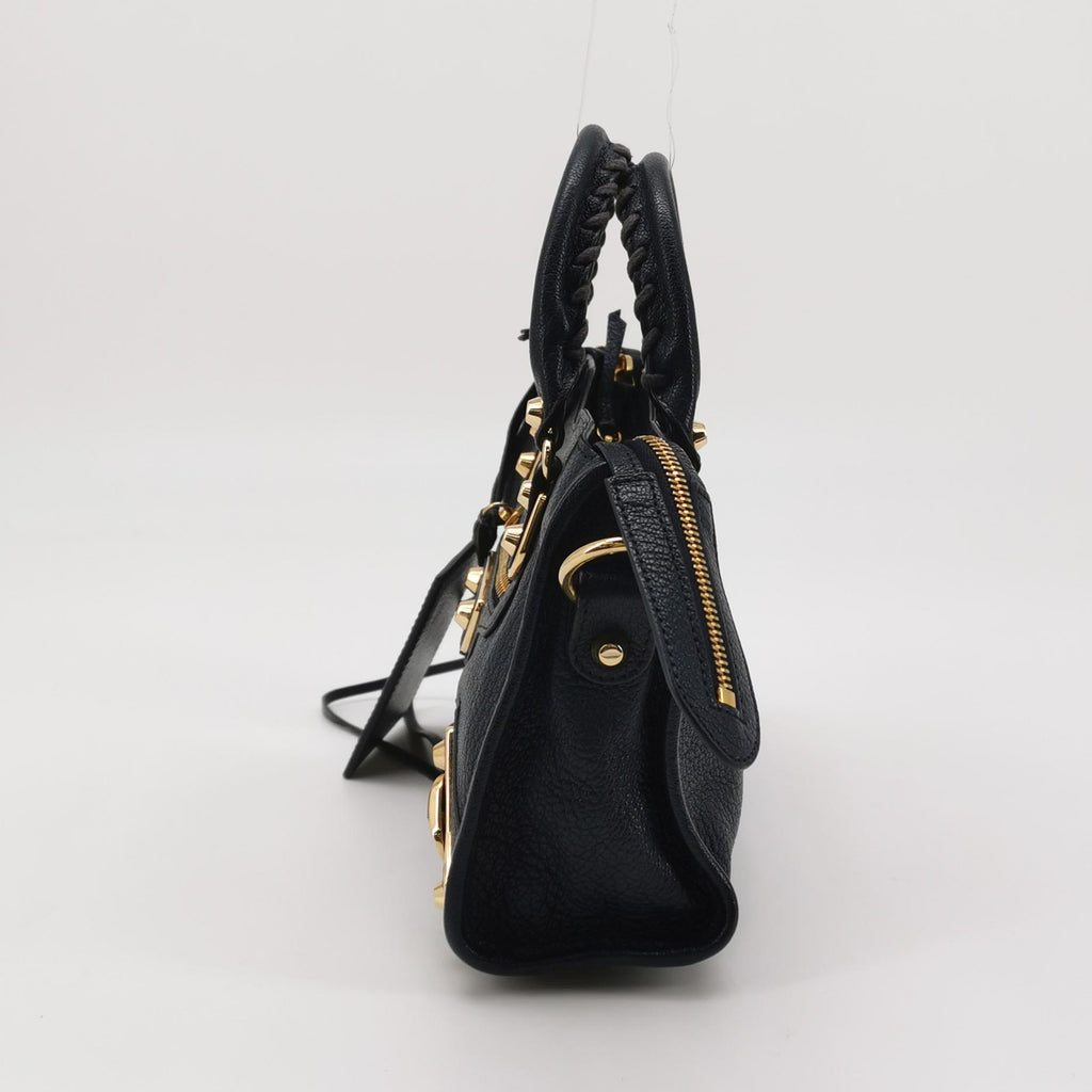 Balenciaga Mini City Metallic Edge Navy Blue