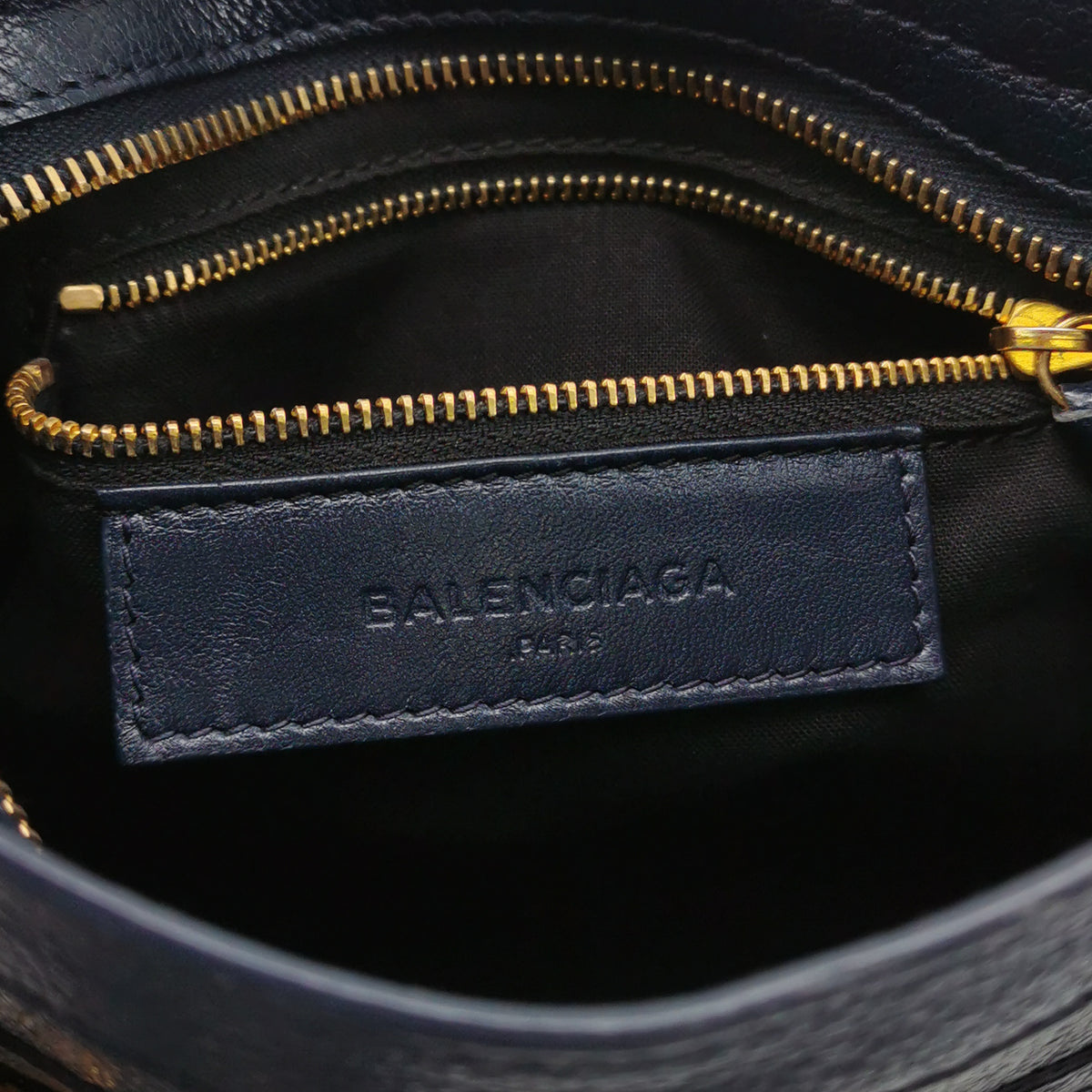 Balenciaga Mini City Metallic Edge Navy Blue