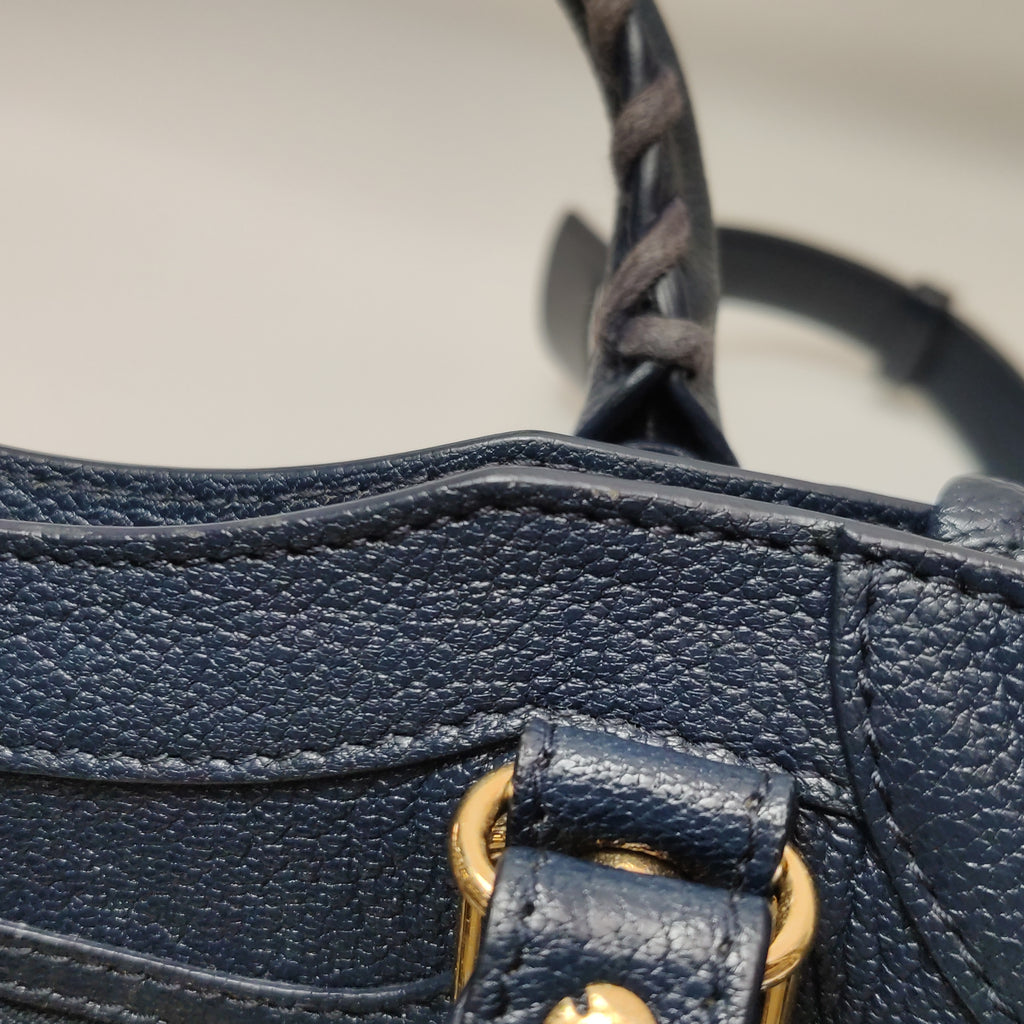 Balenciaga Mini City Metallic Edge Navy Blue