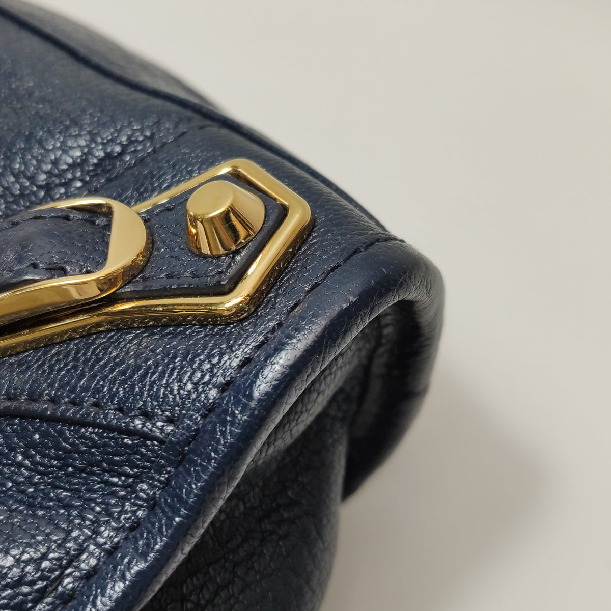 Balenciaga Mini City Metallic Edge Navy Blue