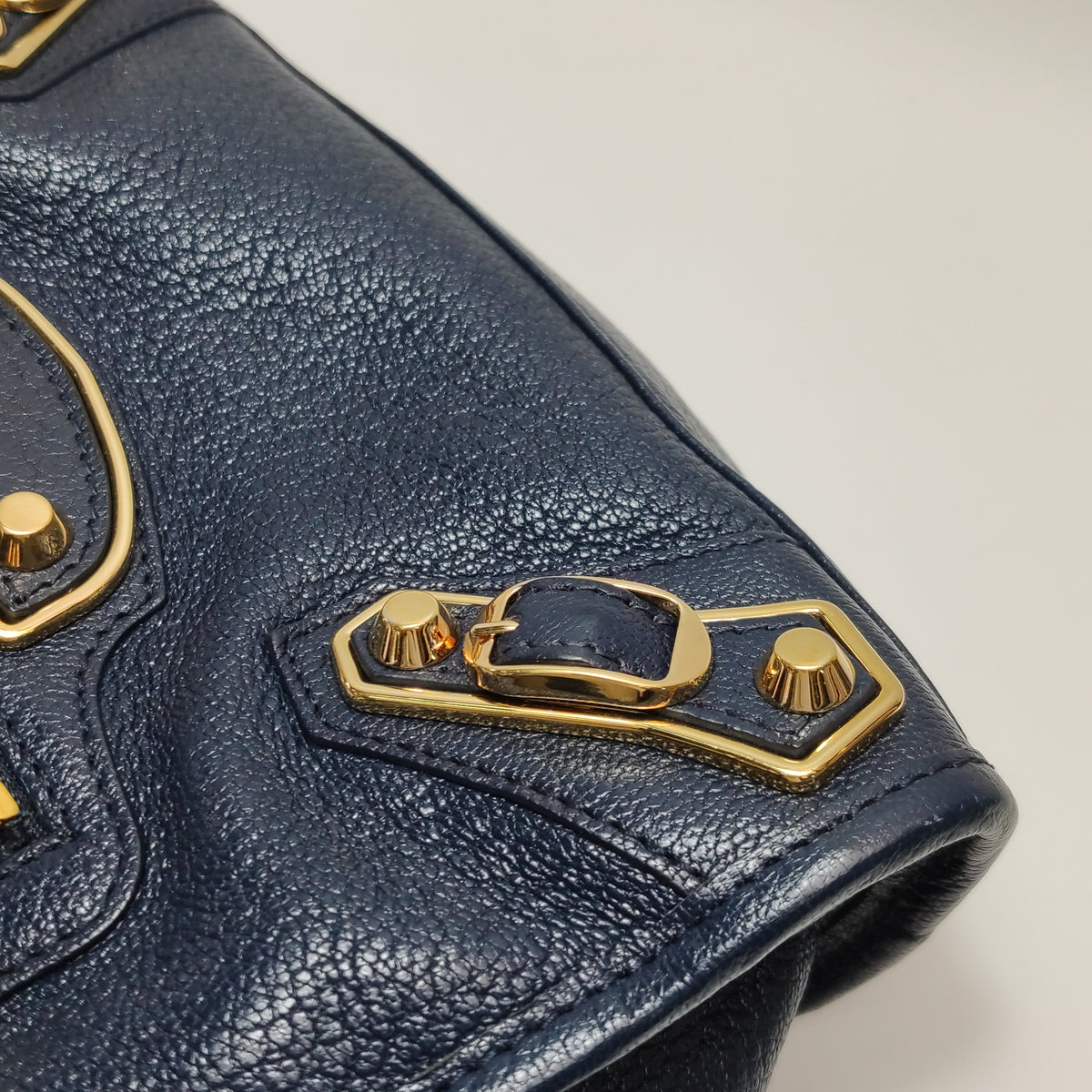 Balenciaga Mini City Metallic Edge Navy Blue