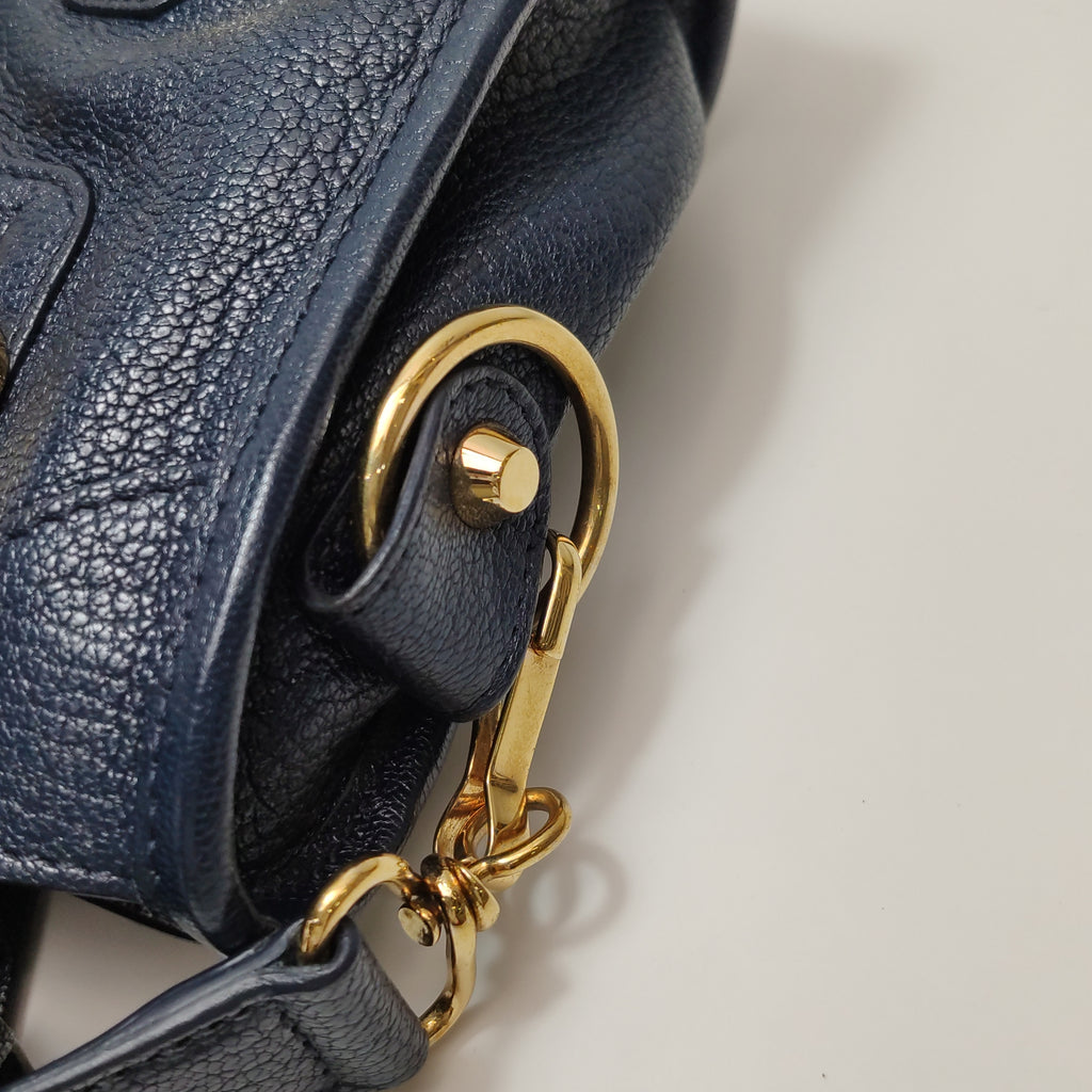 Balenciaga Mini City Metallic Edge Navy Blue