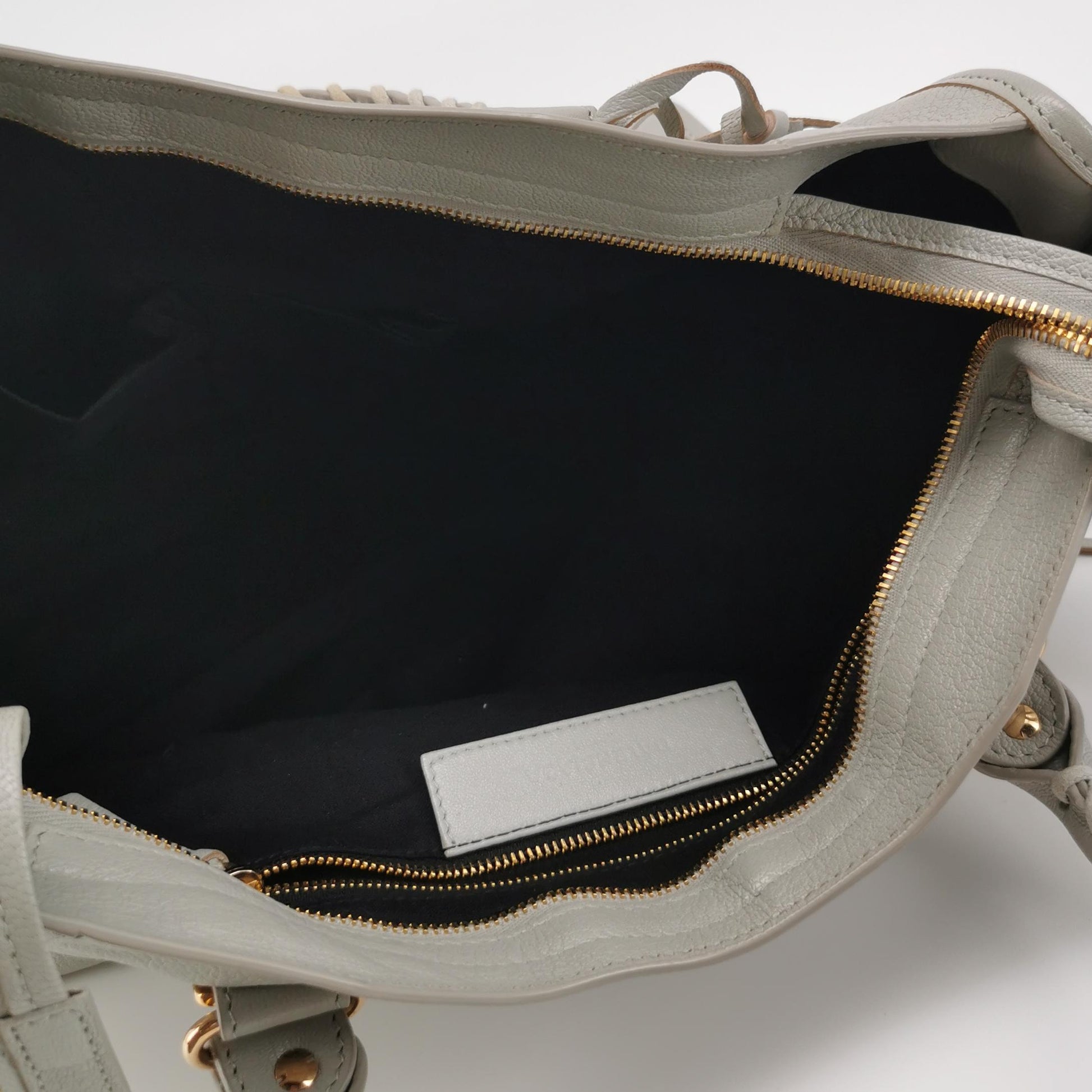 Balenciaga City Medium Metallic Edge Icy Gray GHW