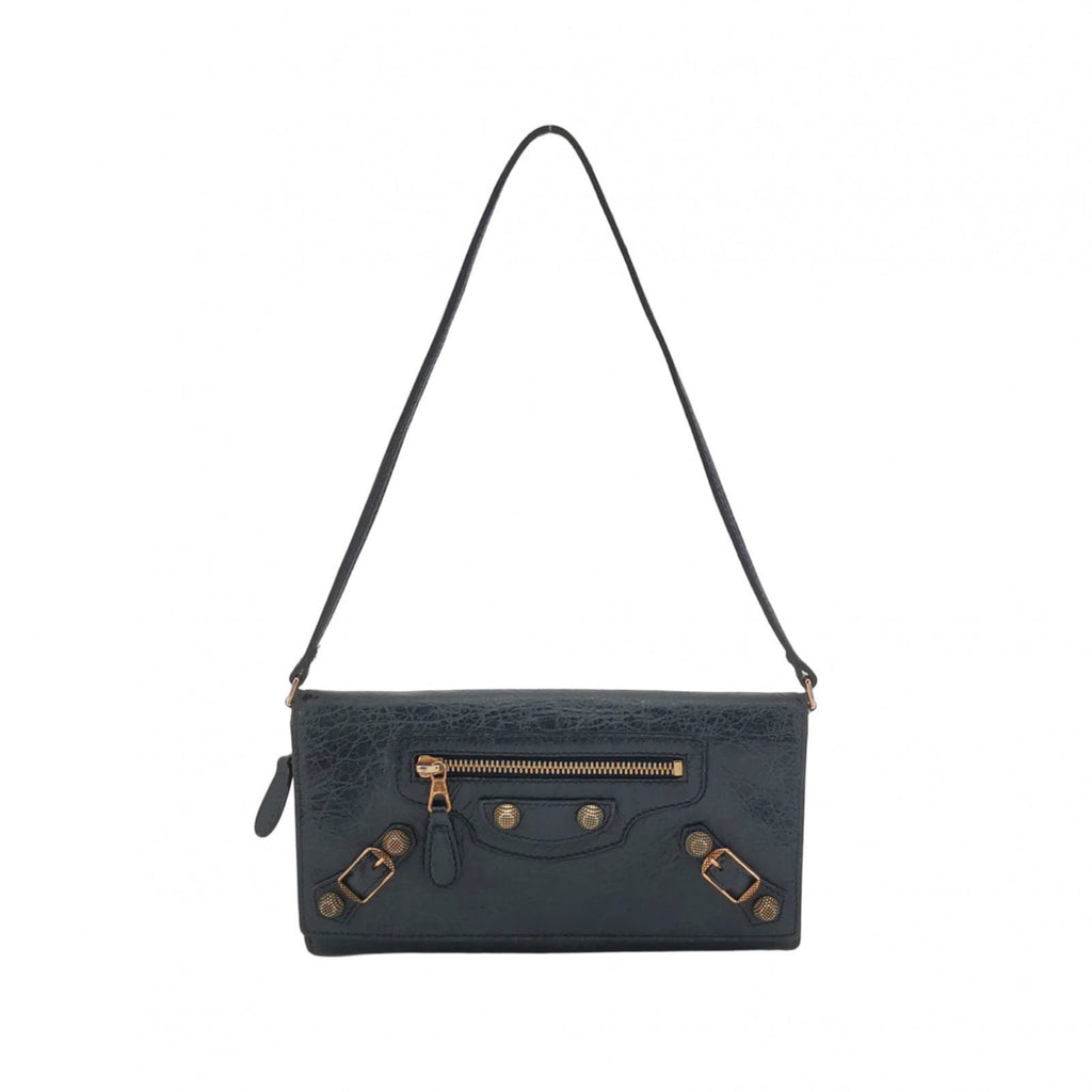 Balenciaga Continental Wallet on Strap Bag Gray