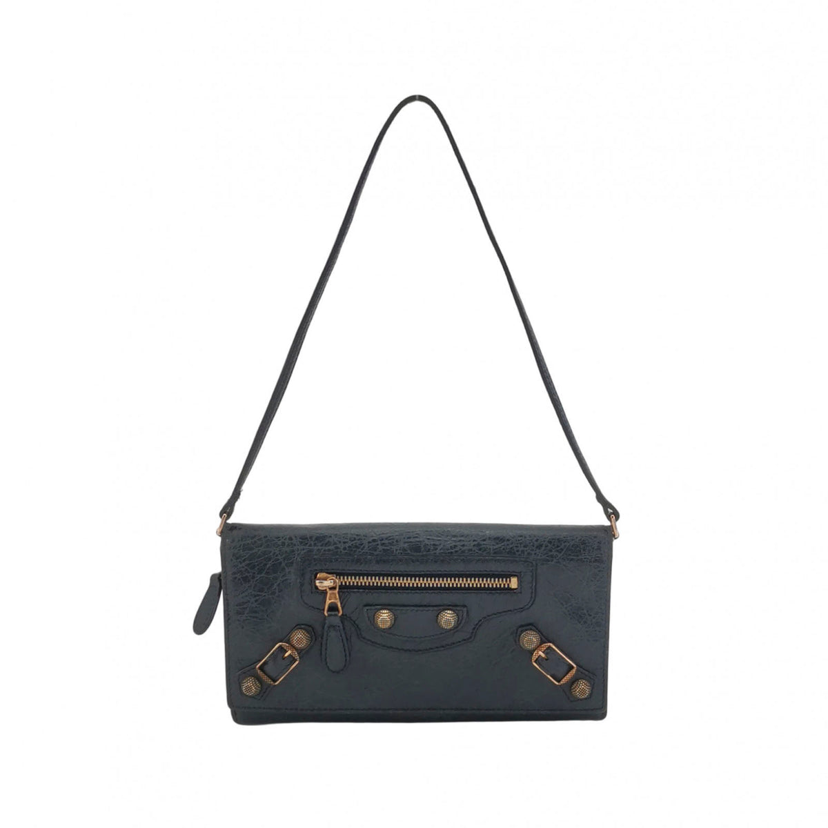 Balenciaga Continental Wallet on Strap Bag Gray