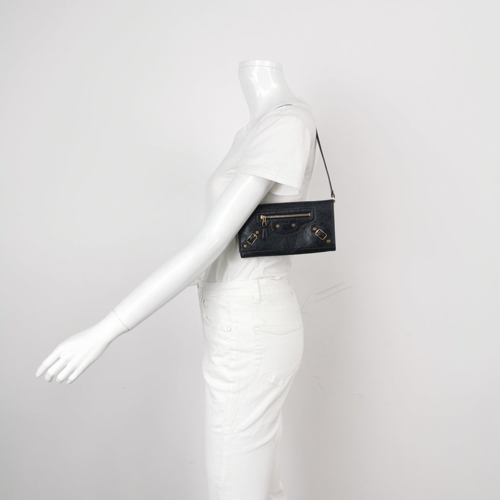 Balenciaga Continental Wallet on Strap Bag Gray