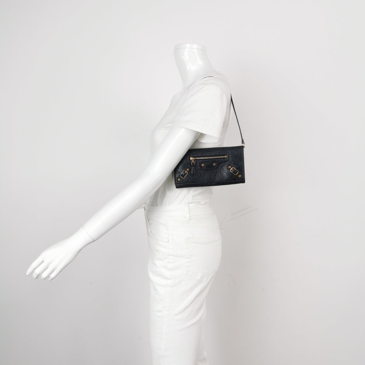 Balenciaga Continental Wallet on Strap Bag Gray