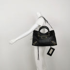 Balenciaga City Medium Metallic Edge Black GHW