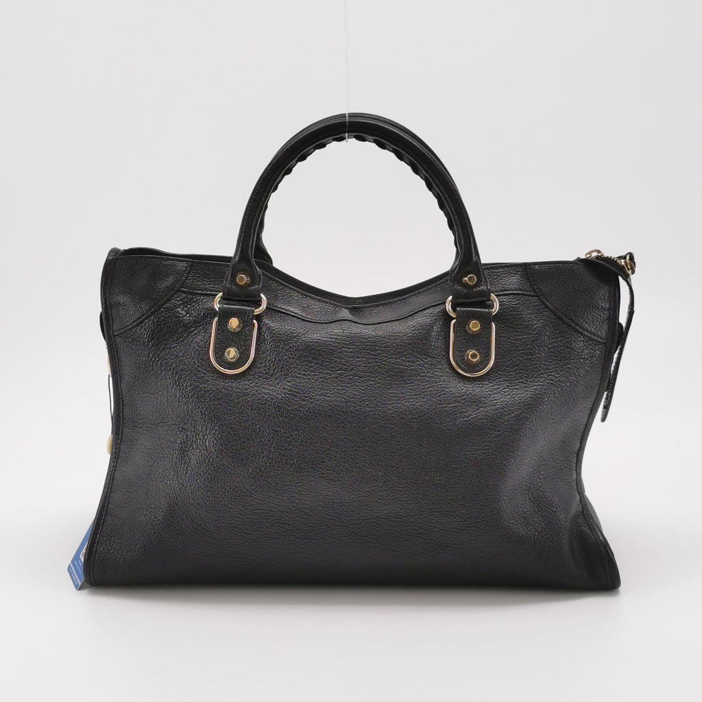Balenciaga City Medium Metallic Edge Black GHW