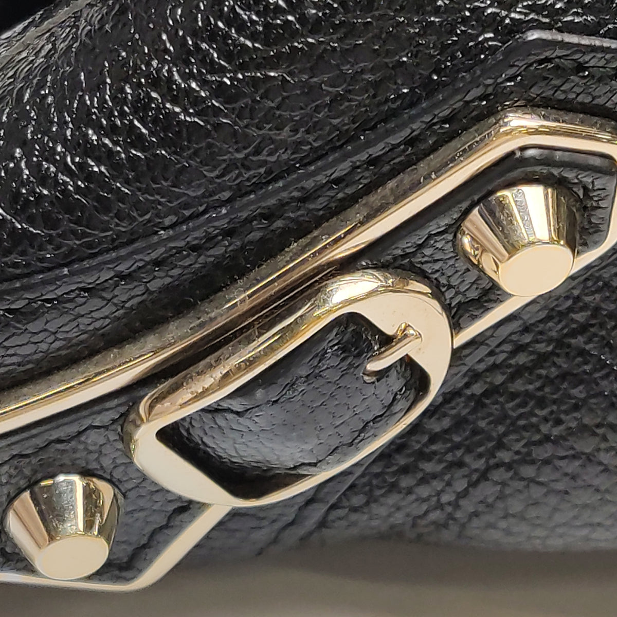 Balenciaga City Medium Metallic Edge Black GHW