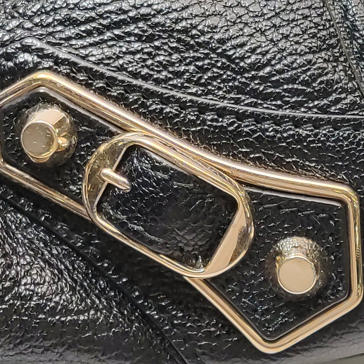 Balenciaga City Medium Metallic Edge Black GHW