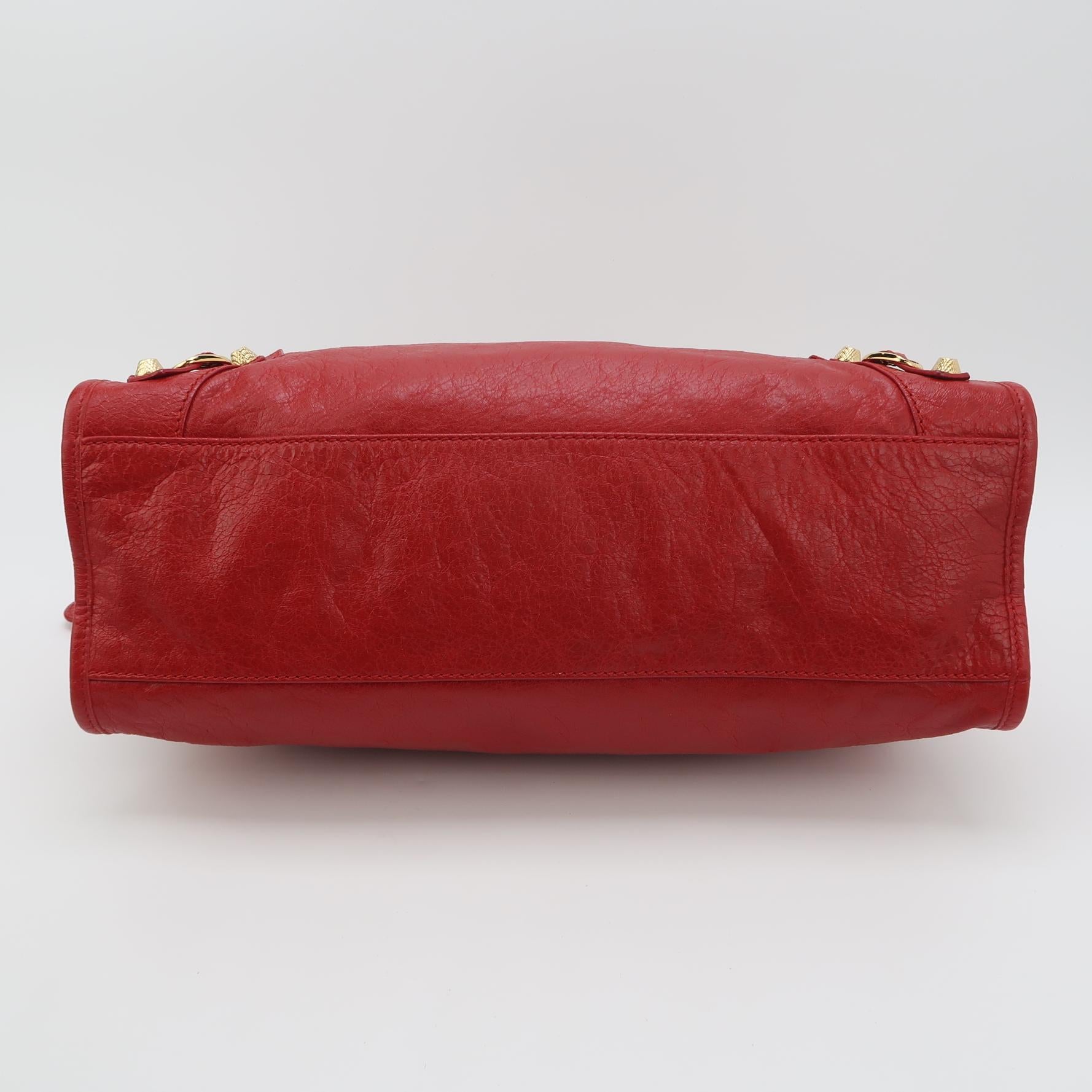 Balenciaga Classic City Medium GHW Red