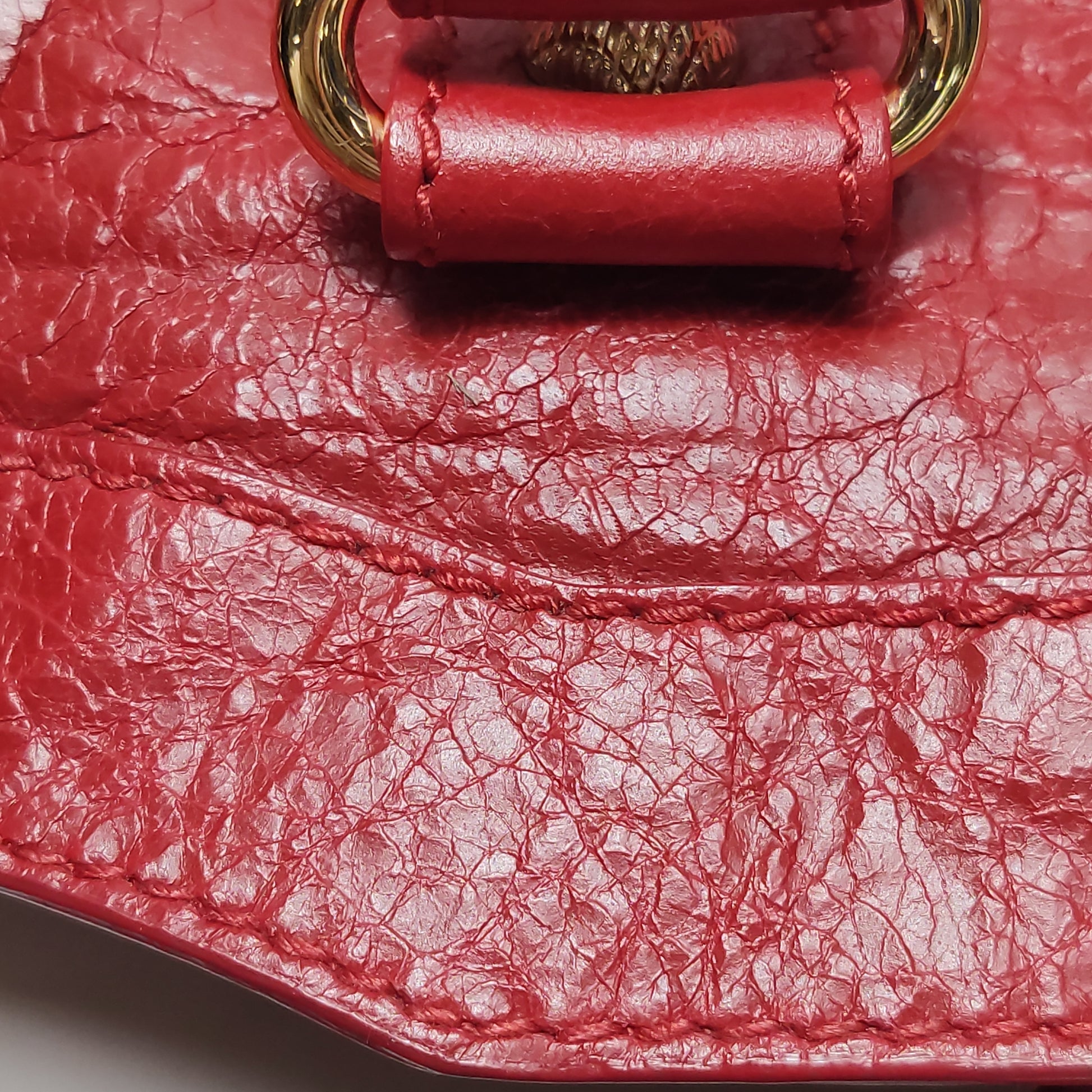 Balenciaga Classic City Medium GHW Red