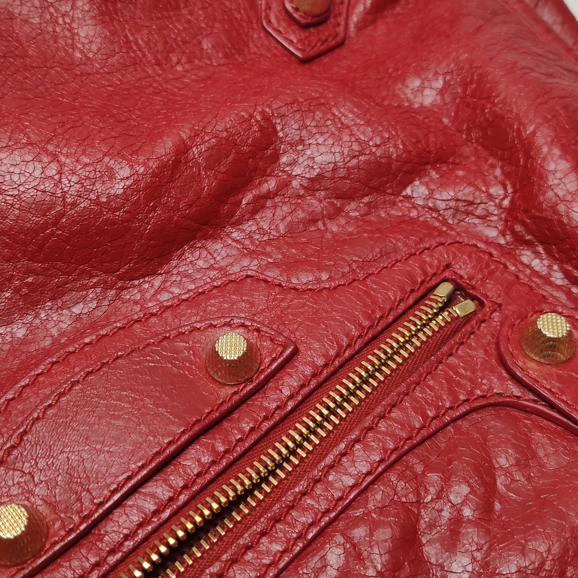 Balenciaga Classic City Medium GHW Red