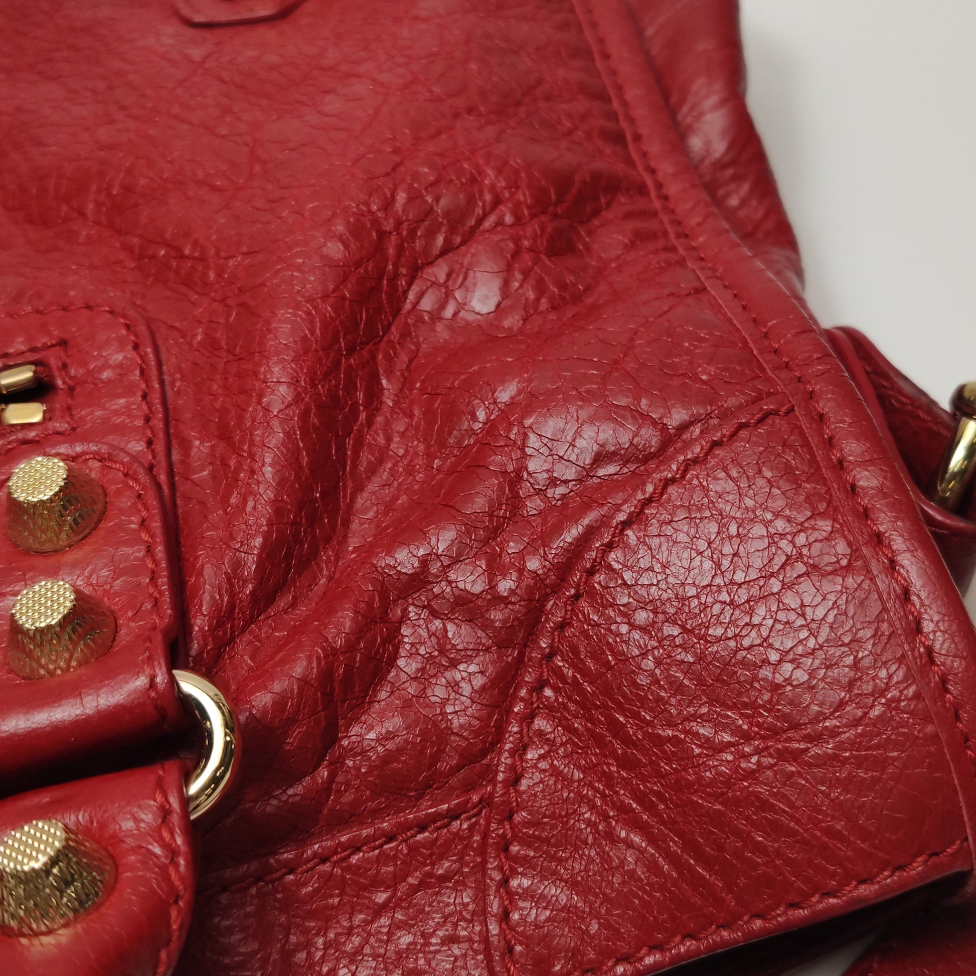 Balenciaga Classic City Medium GHW Red