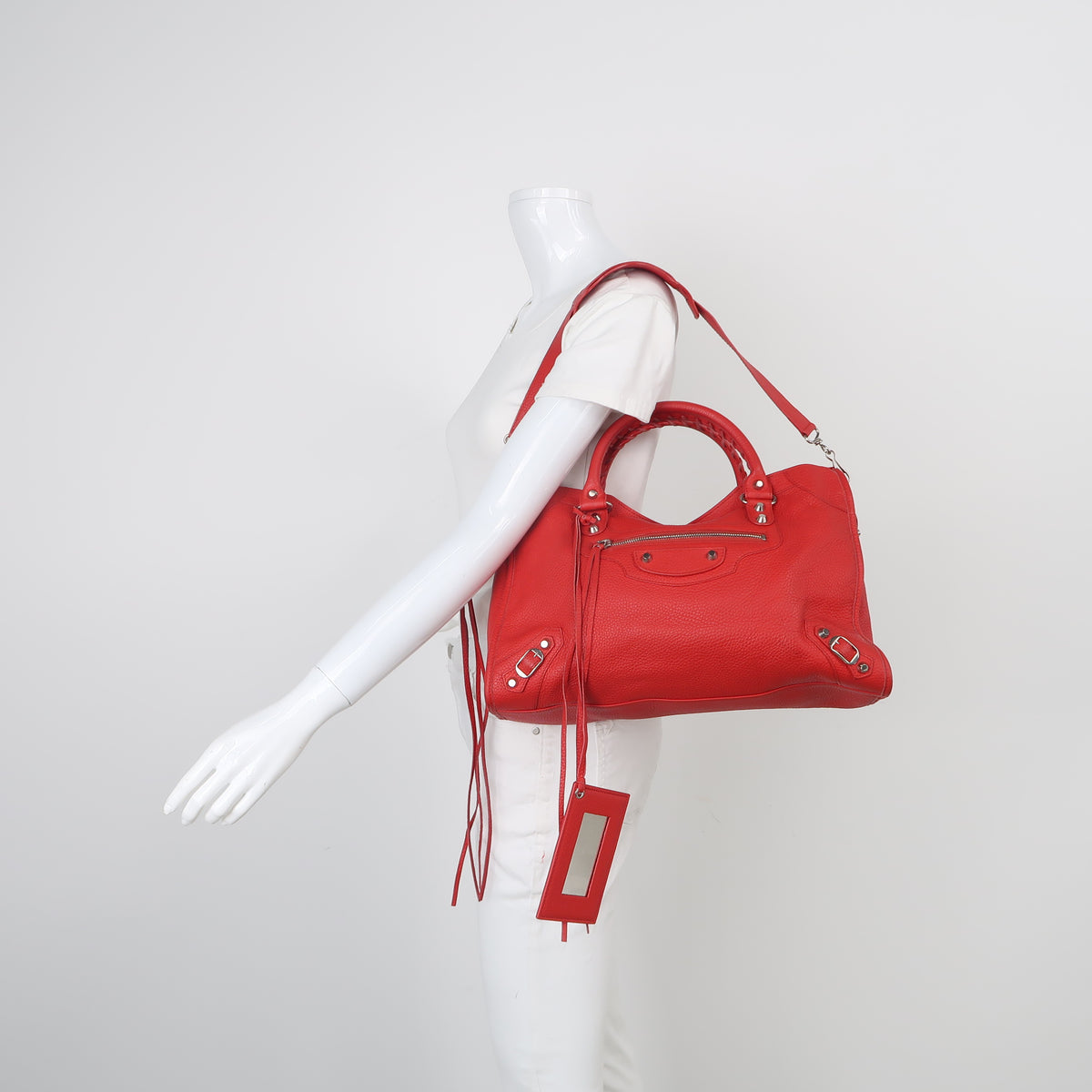 Balenciaga Classic City Medium Grained Red