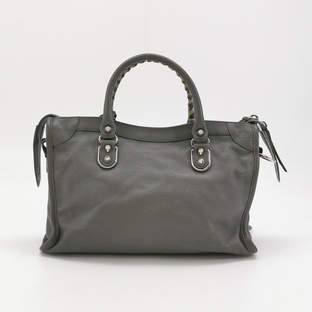 Balenciaga Small City Metallic Edge Gray SHW