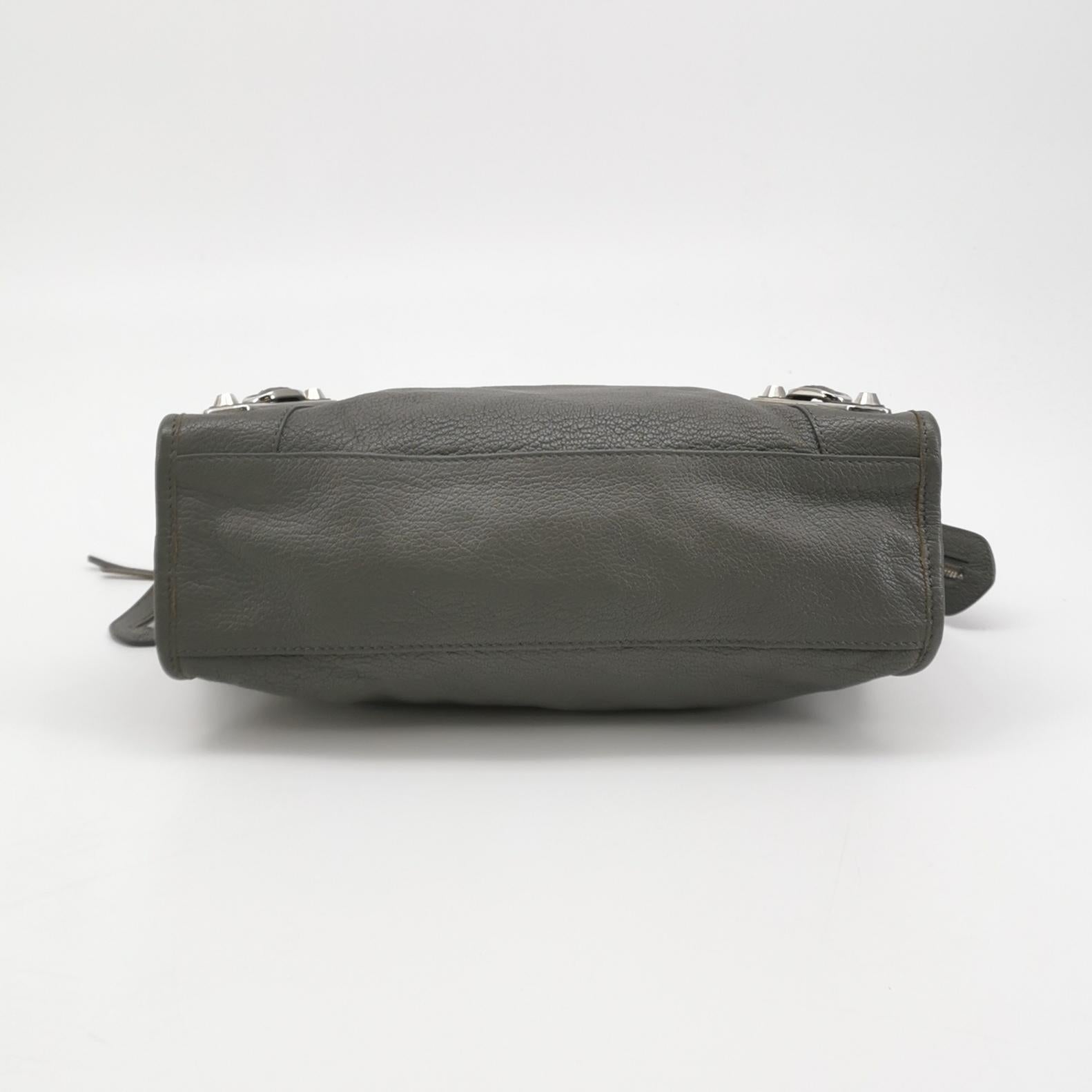 Balenciaga Small City Metallic Edge Gray SHW