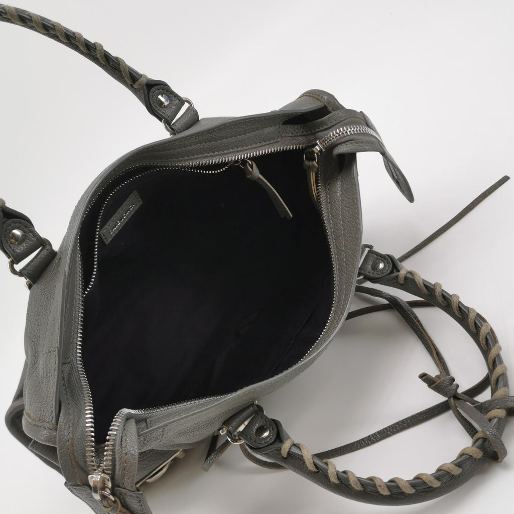 Balenciaga Small City Metallic Edge Gray SHW