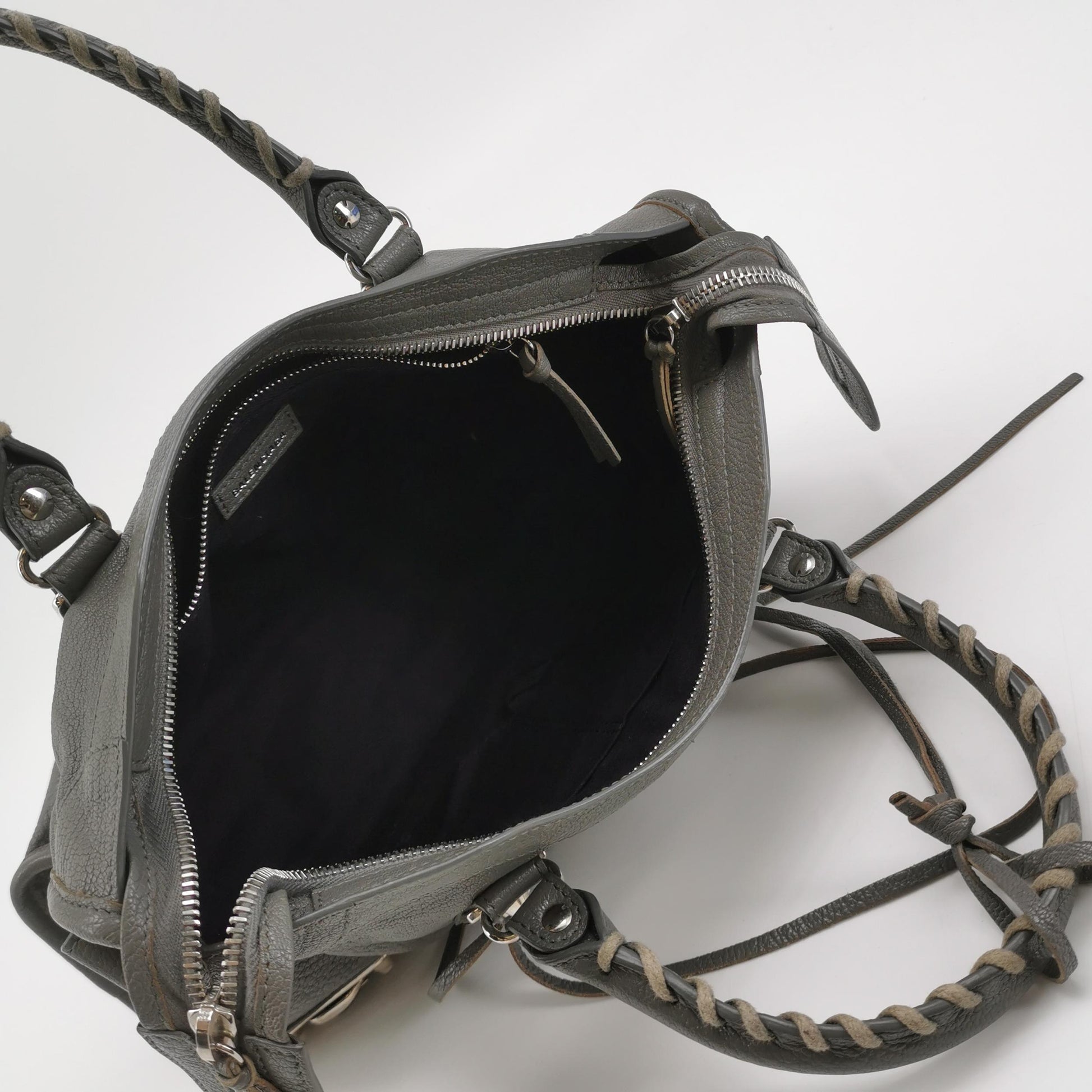 Balenciaga Small City Metallic Edge Gray SHW