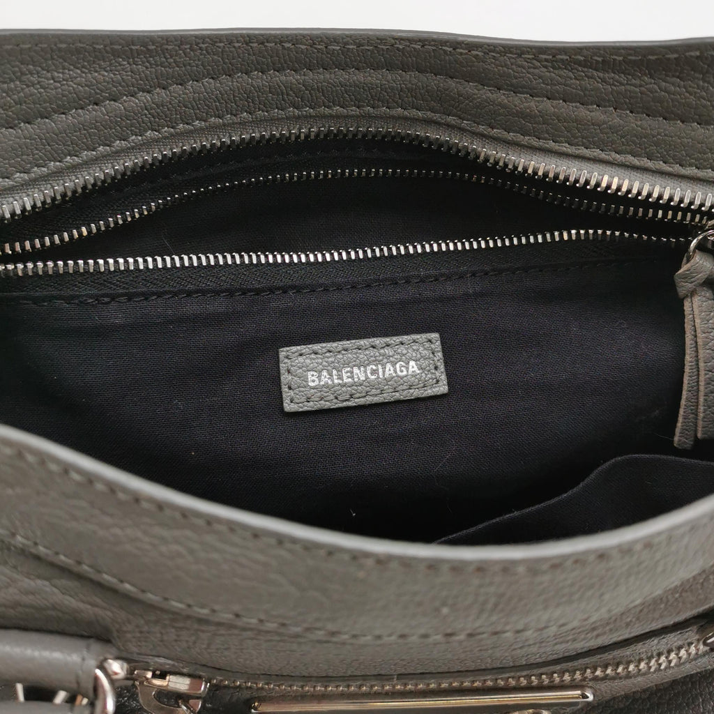 Balenciaga Small City Metallic Edge Gray SHW