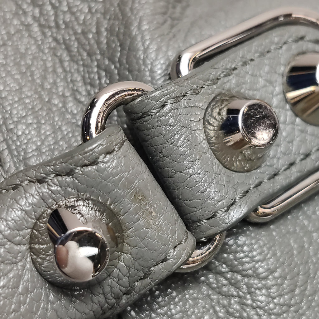 Balenciaga Small City Metallic Edge Gray SHW