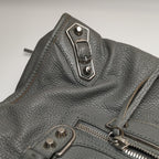Balenciaga Small City Metallic Edge Gray SHW
