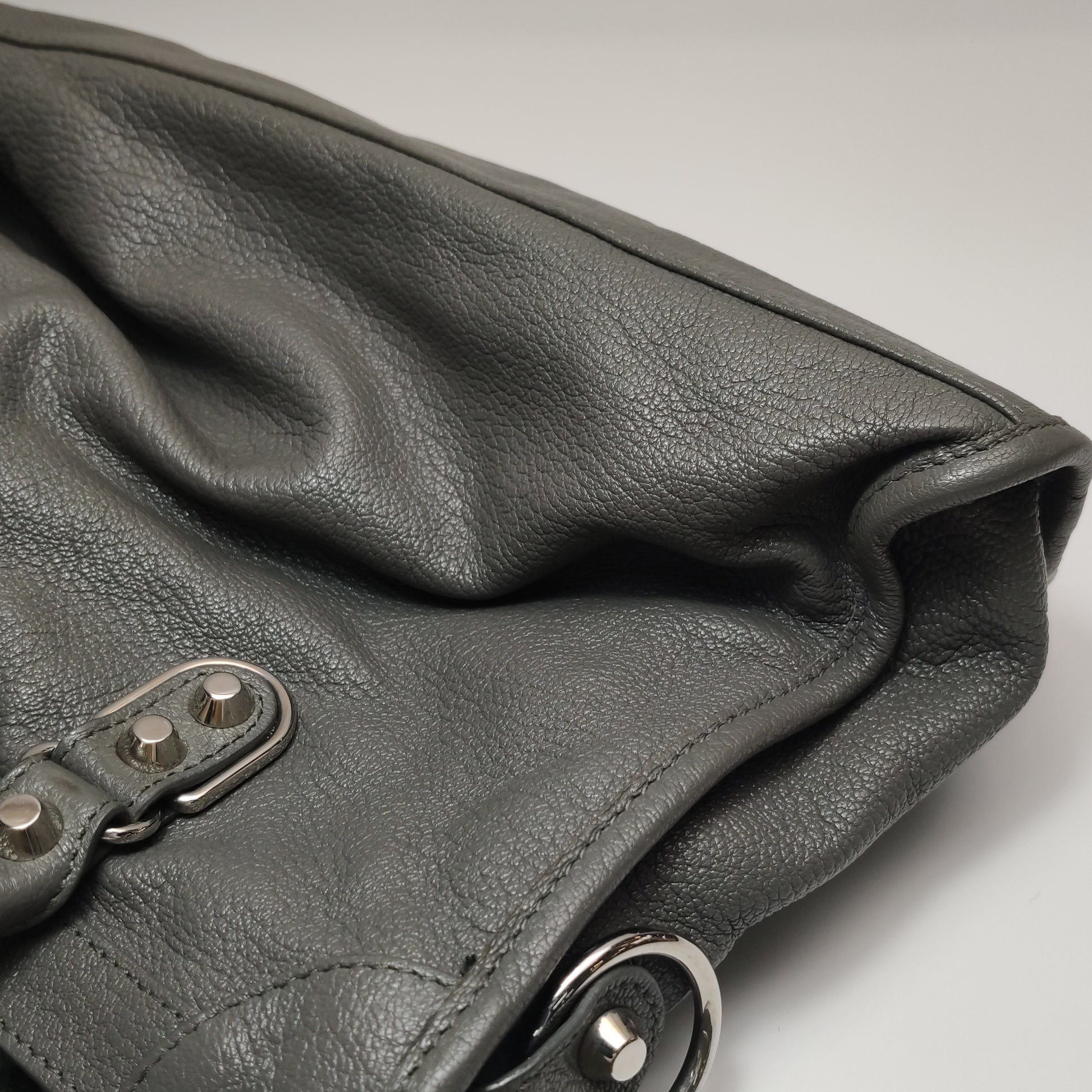 Balenciaga Small City Metallic Edge Gray SHW